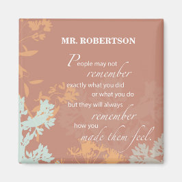 Imán Silhouettes de flores silvestres del Día del Jefe 