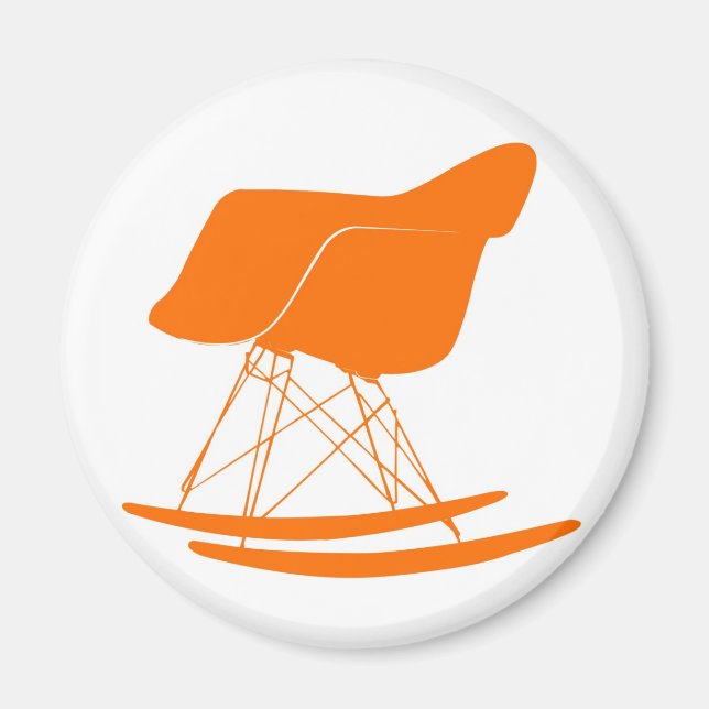 Imán Silla de mecedora de plástico moldeado de Eames (Frente)