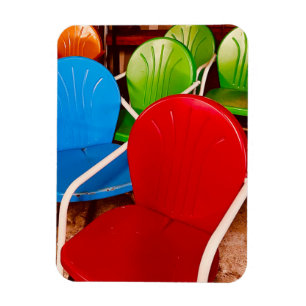 Imán Sillas Retro Vintage de Aluminio de Colores Brilla