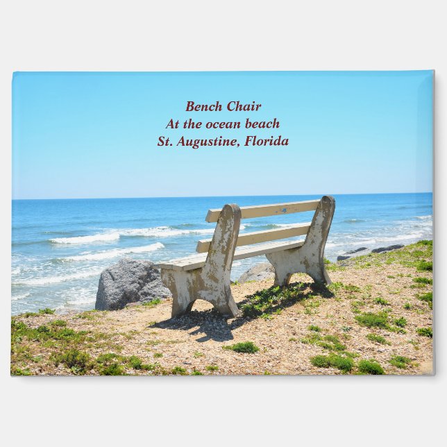 Imán Sillón de banco que domina el océano (Anverso)