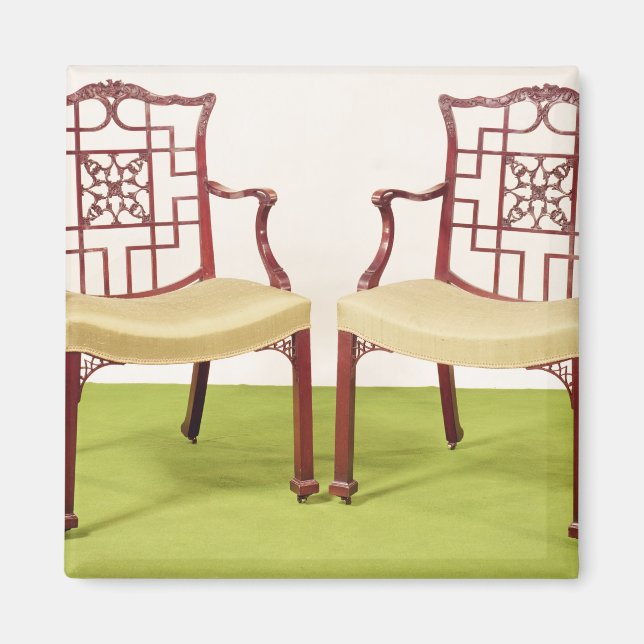 Imán Sillones de caoba de Chippendale (Frente)