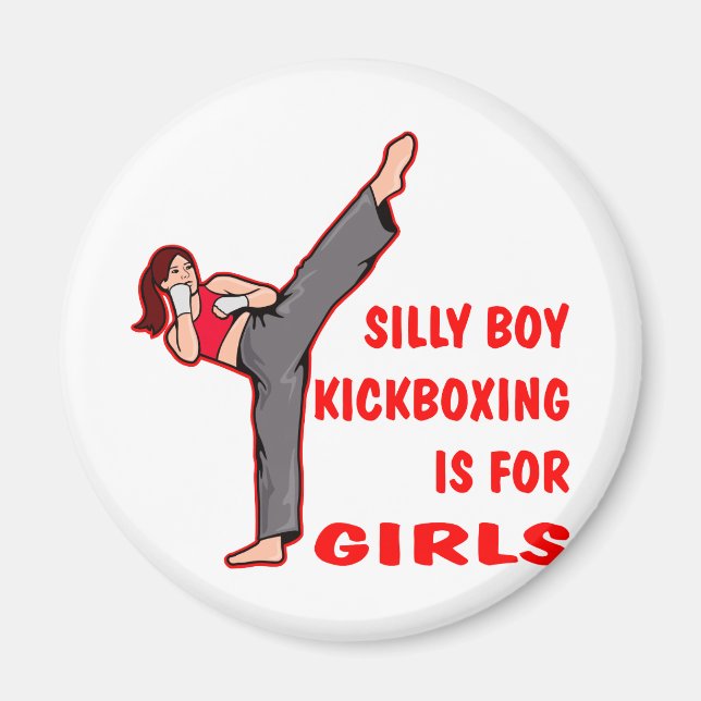 Imán Silly Boy Kickboxing Es Para Chicas (Frente)