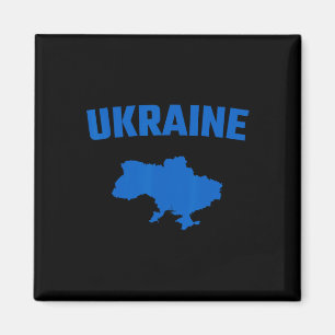Imán Silueta azul aislada de un mapa de Ucrania