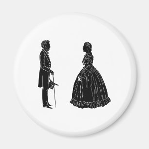 Imán silueta de abraham lincoln mary todd lincoln