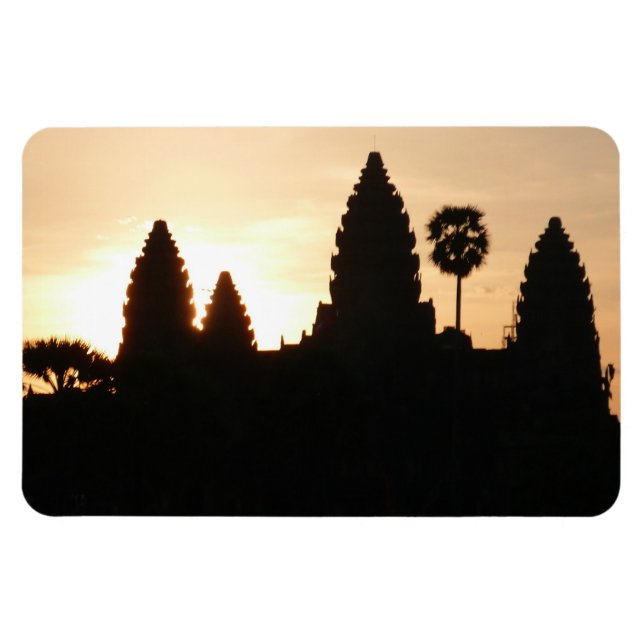 Imán silueta de angkor sunrise (Horizontal)