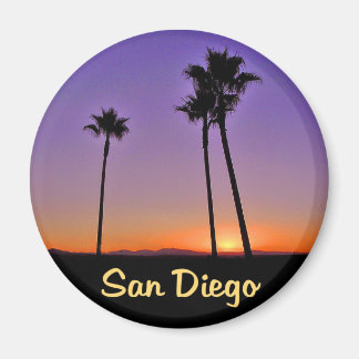 Imán Silueta De Árbol De Palma En San Diego