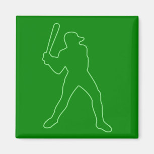 Imán silueta de béisbol