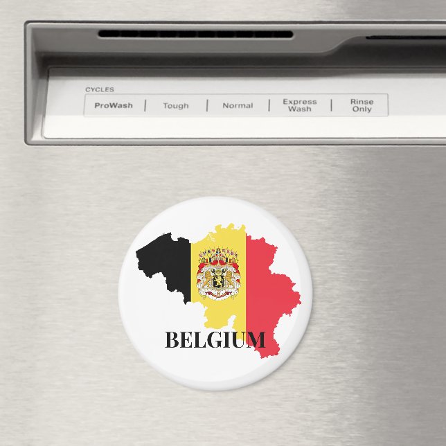 Imán Silueta de Bélgica, bandera, (In situ (lavavajillas))