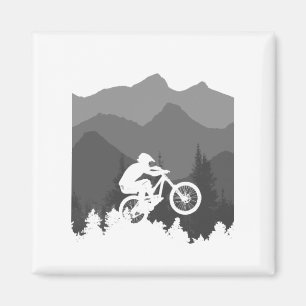 Imán Silueta de bicicleta de montaña para el fanático
