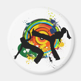 Imán silueta de capoeira