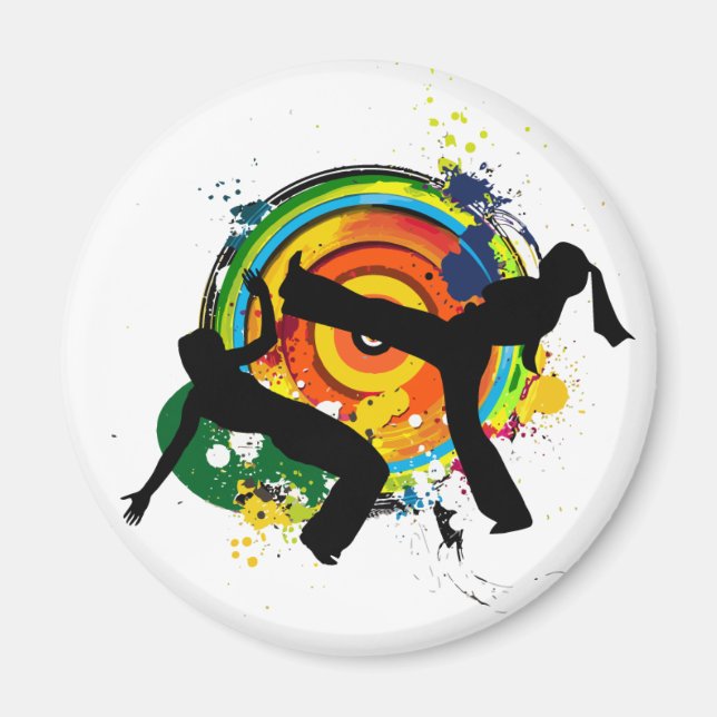 Imán silueta de capoeira (Frente)