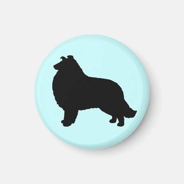 Imán Silueta de Collie (Frente)