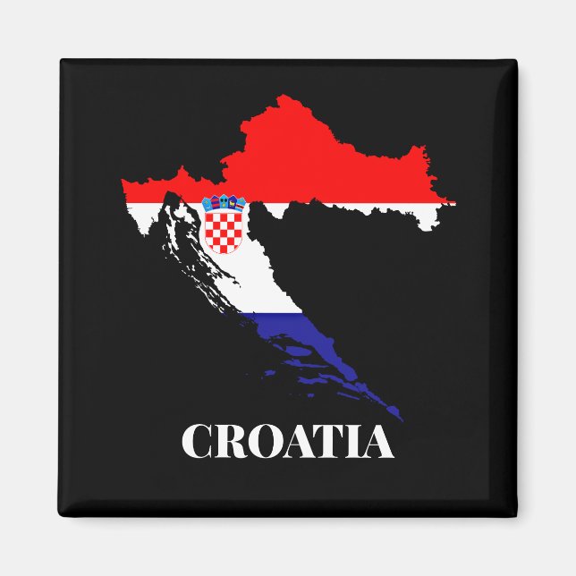 Imán Silueta de Croacia (Frente)