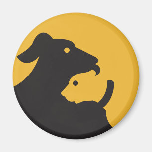 Imán Silueta de gato y perro