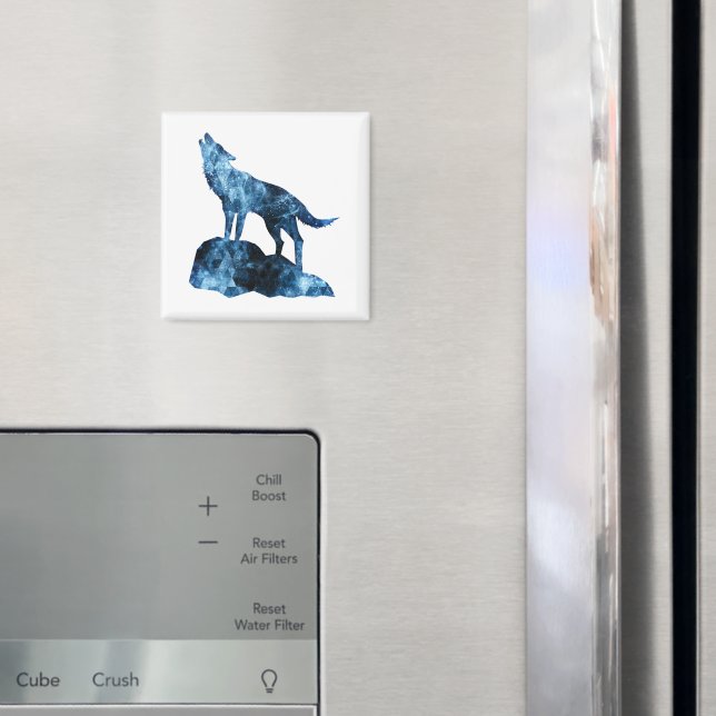 Imán Silueta de humo brillante azul de Wolf (In situ (nevera))