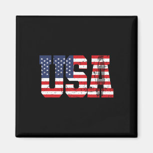 Imán Silueta de jugador de retro esbozo bandera america