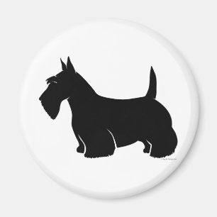 Imán Silueta de la obra clásica de Terrier del escocé