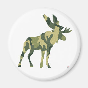 Imán Silueta de los alces del camuflaje