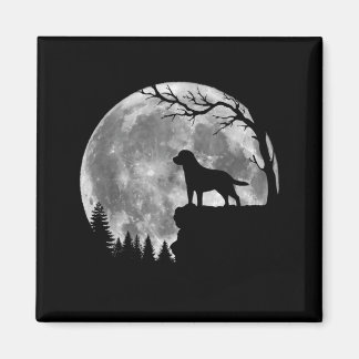 Imán Silueta de luna de perro Labrador Retriever Hallow