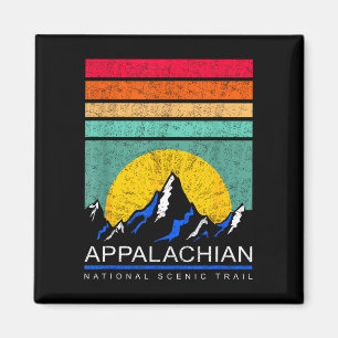 Imán Silueta de montaña retro Appalachian Trail