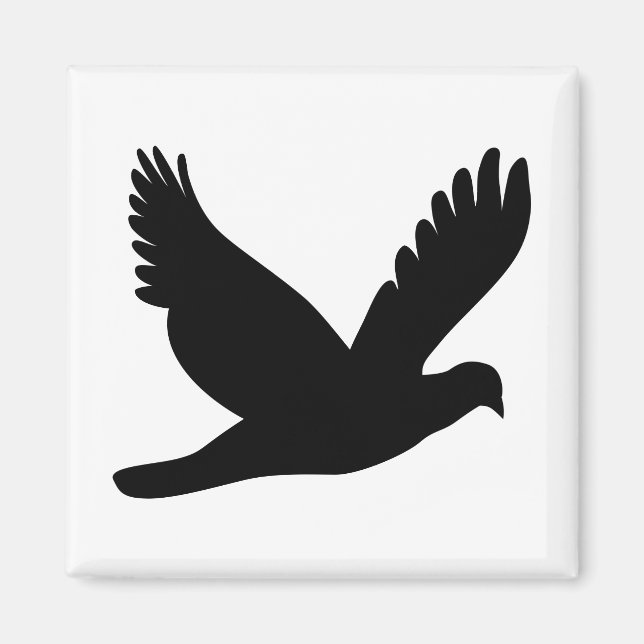 Imán Silueta de paloma volando (Frente)