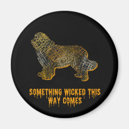 Imán Silueta de perro de Terranova Fun Halloween Magnet