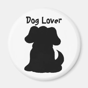 Imán Silueta de perro negro