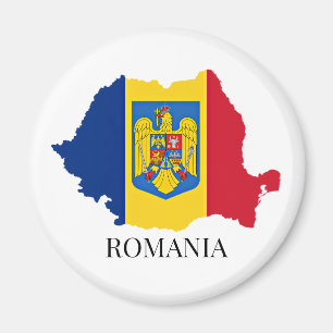 Imán Silueta de Rumania, etiquetada,