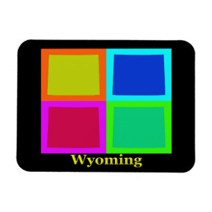 Imán Silueta del mapa de Wyoming