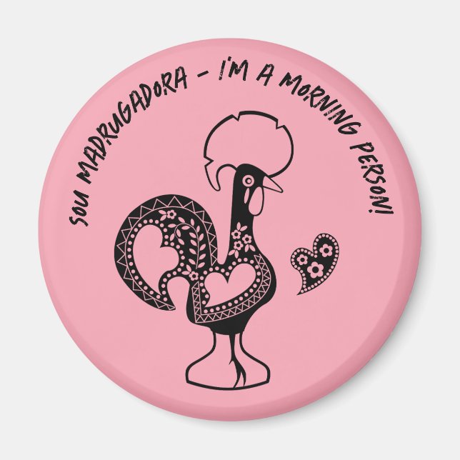 Imán Silueta moderna pionera de la moda portuguesa (Frente)