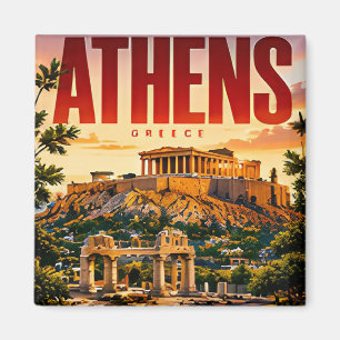 Imán 🏛 Silueta urbana de Atenas moderna 🏛