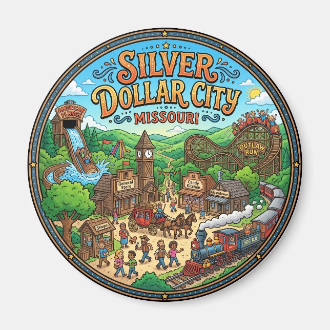 Imán Silver Dollar City, Branson Missouri (Frente)
