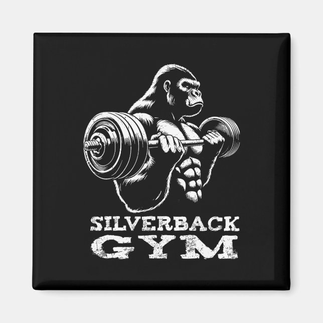 Imán Silverback Gym Gorila Halterofilia Fitne (Frente)