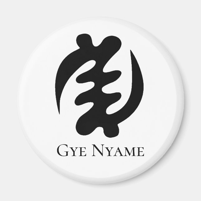 Imán Símbolo Adinkra GYE NYAME La supremacía de Dios (Frente)