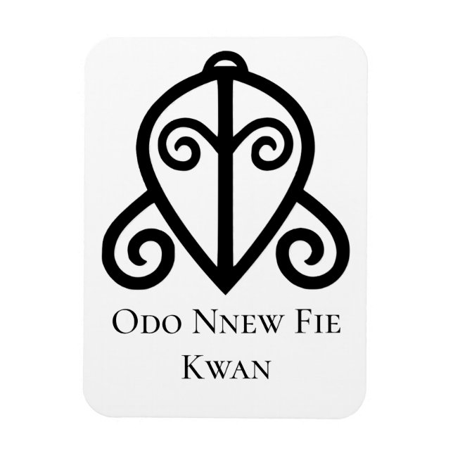 Imán Símbolo Adinkra ODO NUEVO FIE KWAN Amor... (Vertical)