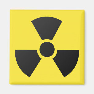 Imán Símbolo atómico nuclear de la radiación radiact