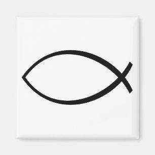 Imán Símbolo cristiano de pescado (Ichthys)