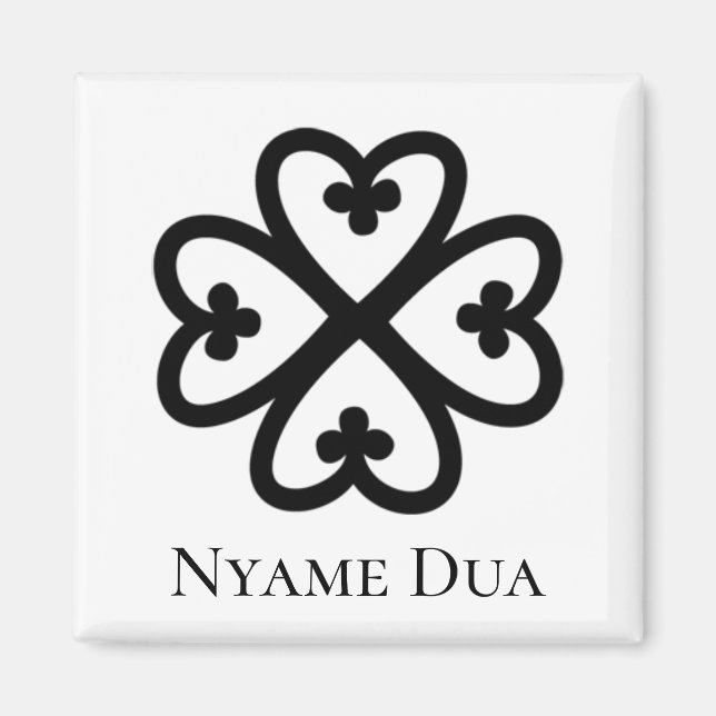 Imán Símbolo de Adinkra NYAME DUA Poder y protección de (Frente)
