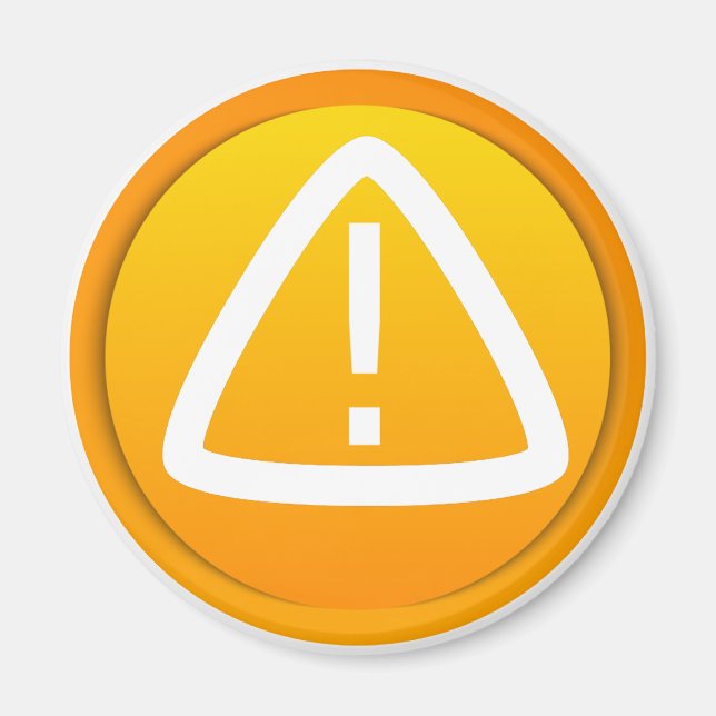 Imán Símbolo de advertencia de atención (Frente)