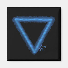 Imán Símbolo de alquimia de elemento de agua ondulada