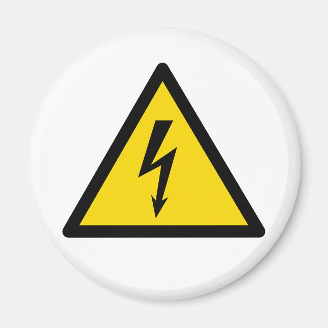 Imán símbolo de alta tensión símbolo eléctrico precauci (Frente)