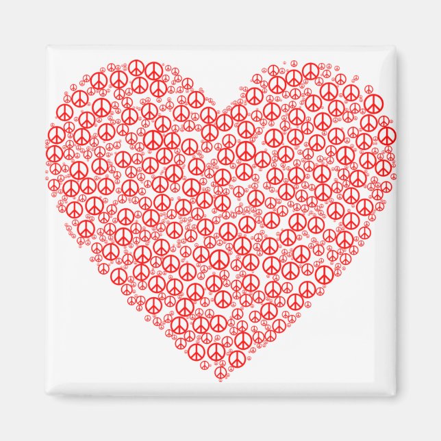 Imán símbolo de amor de paz (Frente)