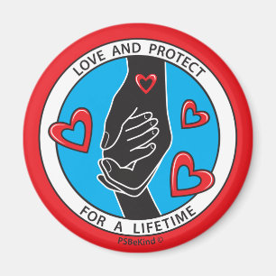 Imán Símbolo de amor y protección rojo 1_2.25"_
