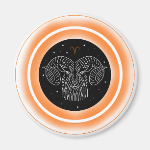 Imán Símbolo de Aries – Emblema de astrología minimalis