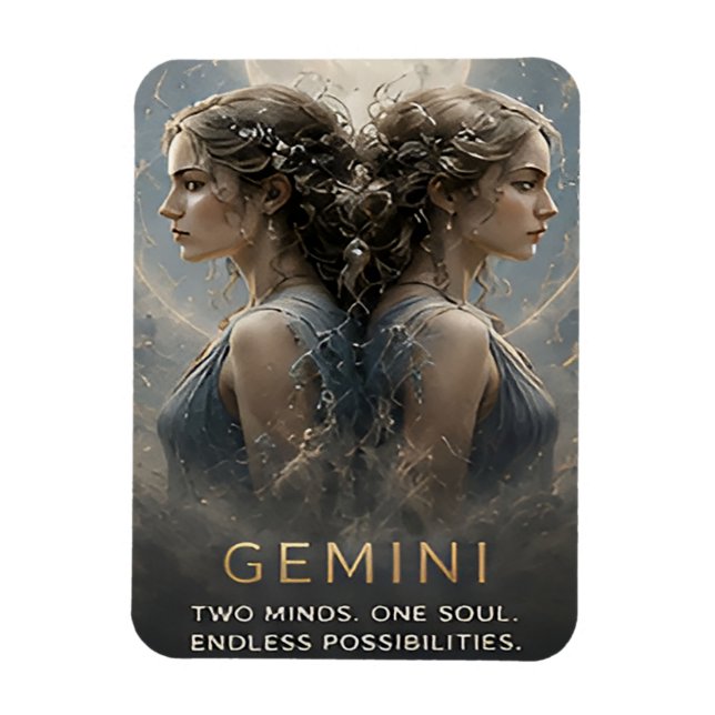 Imán Símbolo de astrología celestial de gemelos del zod (Vertical)