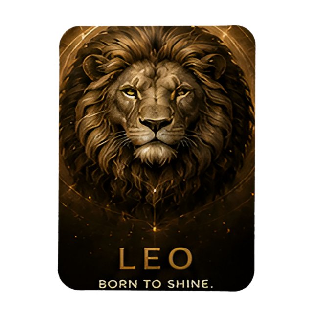 Imán Símbolo de astrología celestial Leo Zodiaco León (Vertical)