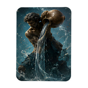 Imán Símbolo de astrología de Acuario portador de agua