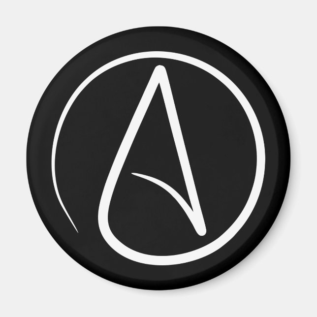 Imán símbolo de ateísmo religión (Frente)