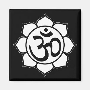 Imán Símbolo de Aum de la flor de Lotus