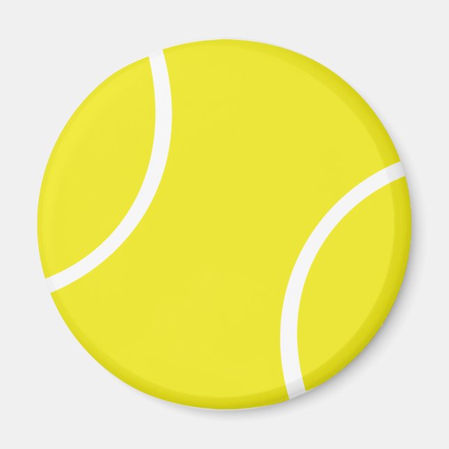 Imán Símbolo de bola de tenis amarillo (Frente)